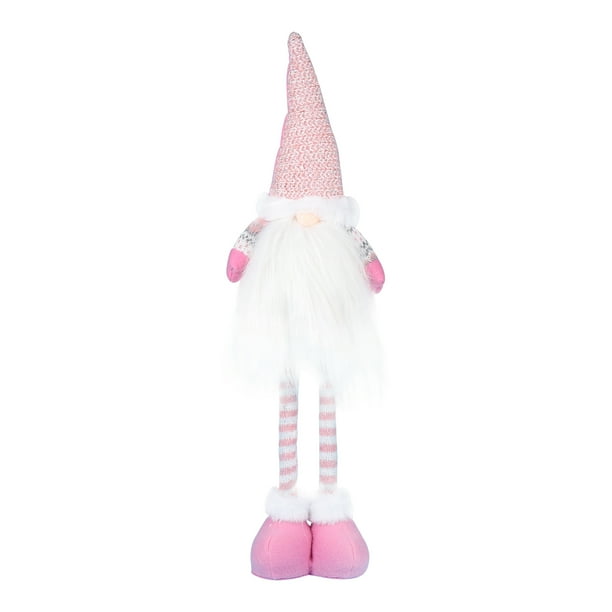 EeaseMX Adornos de decoración de duende navideño de gnomo sueco telescópico Santa Gnome Tomte
