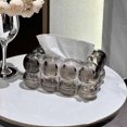 thumbnail image 1 of Transparent Tissue Box Living Room High-end Light Luxury Paper Box Tissue Storage Organizer Home Decoration Creative Napkin Box, 1 of 4