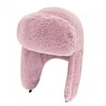 thumbnail image 2 of Gorros de de invierno, gorro de Lei Feng con orejeras gruesas para ciclismo de nieve, gorro cálido de invierno para hombres, esquí, motociclet Rosa, 2 of 8