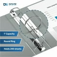 thumbnail image 2 of Davis Group Easyview Premium, Round Ring, Customizable, View Binder, 6 Pack (Grey, 1"), 2 of 3