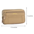 thumbnail image 2 of Yucurem Men Belt Pack Canvas Wallet Pouch Phone Holder Sports Outdoor Bag (Khaki) Chest bag waist bag (Khaki), 2 of 9
