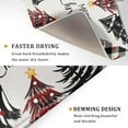 thumbnail image 3 of Merry Christmas Dish Drying Mats 18x24, Red Black Buffalo Plaid Xmas Pine Trees Winter Holiday Washable Microfiber Absorbent Dishes Drainer Rack Pad Coffee Bar Countertop Protector, 3 of 6