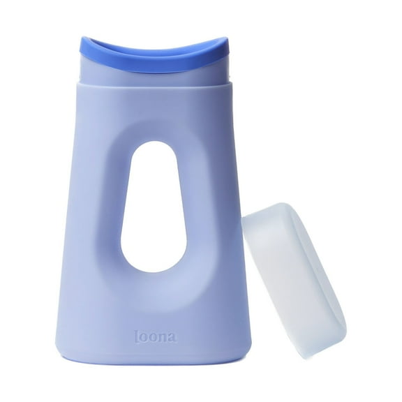 Boom Home Medical Loona Premium Female Urinal - Quiet, No Splash Design for Women - Ideal for Bedside, Travel, and Outdoor Use - Loona Blue