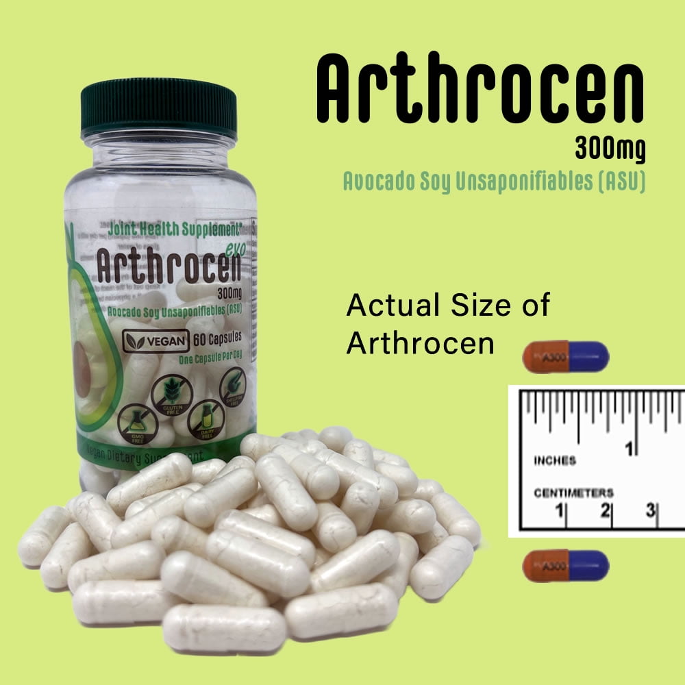 Arthrocen EVO Vegan Joint Health Supplement, 300Mg Avocado Soy Unsaponifiable, 60 Day Supply, One Capsule Per Day (6 Months)