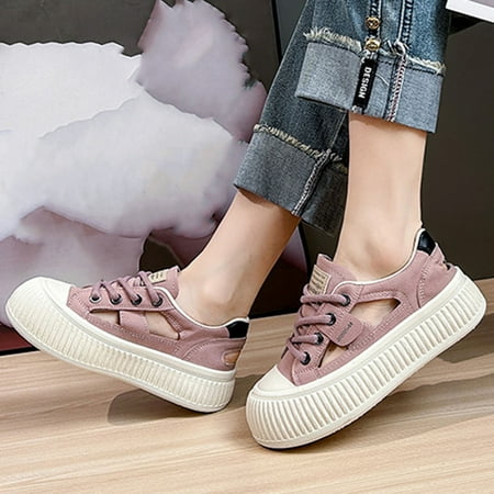 

Kayannuo Womens Running Shoes Clearance Womens Sneakers New Fashion Casual Sweet Round Toe Women s Sport Shoes