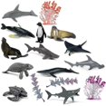 thumbnail image 1 of 12 Sets Of Colorful Simulation Poultry And Mini Ocean Animal Model Suit Model Ornaments, 1 of 5