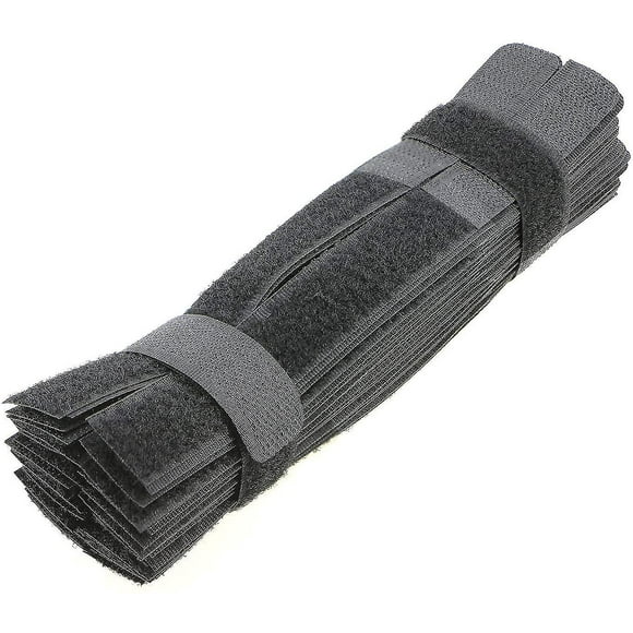 50 Piece Cable Ties Reusable Fastening Wire Organizer Rope Holder 7" (black)