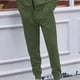 thumbnail image 3 of Pantalones largos de moda para hombre, de color liso, cómodos, informales, con cordón para fitness., 3 of 5