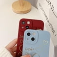 thumbnail image 2 of for iPhone 14 Pro Max Case, Side&Back Cute Plated Love Heart Case for Women Girls Gold Pattern Full Camera Lens Protection Slim Fit Soft TPU Shockproof Bumper Protective Phone Cover Case,Purple, 2 of 6