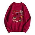 thumbnail image 4 of Christmas Sweatshirt for Women Cute Christmas Graphic Tops Holiday Crewneck Long Sleeve Pullover Tops, 4 of 4