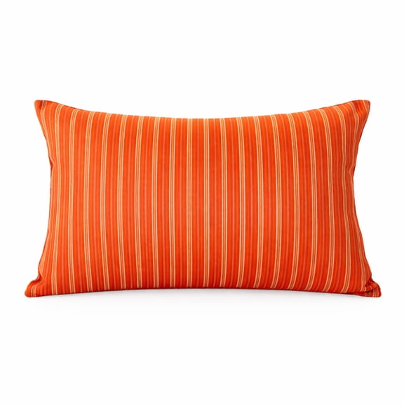 Abby Orange Rectangular Outdoor Throw Pillow