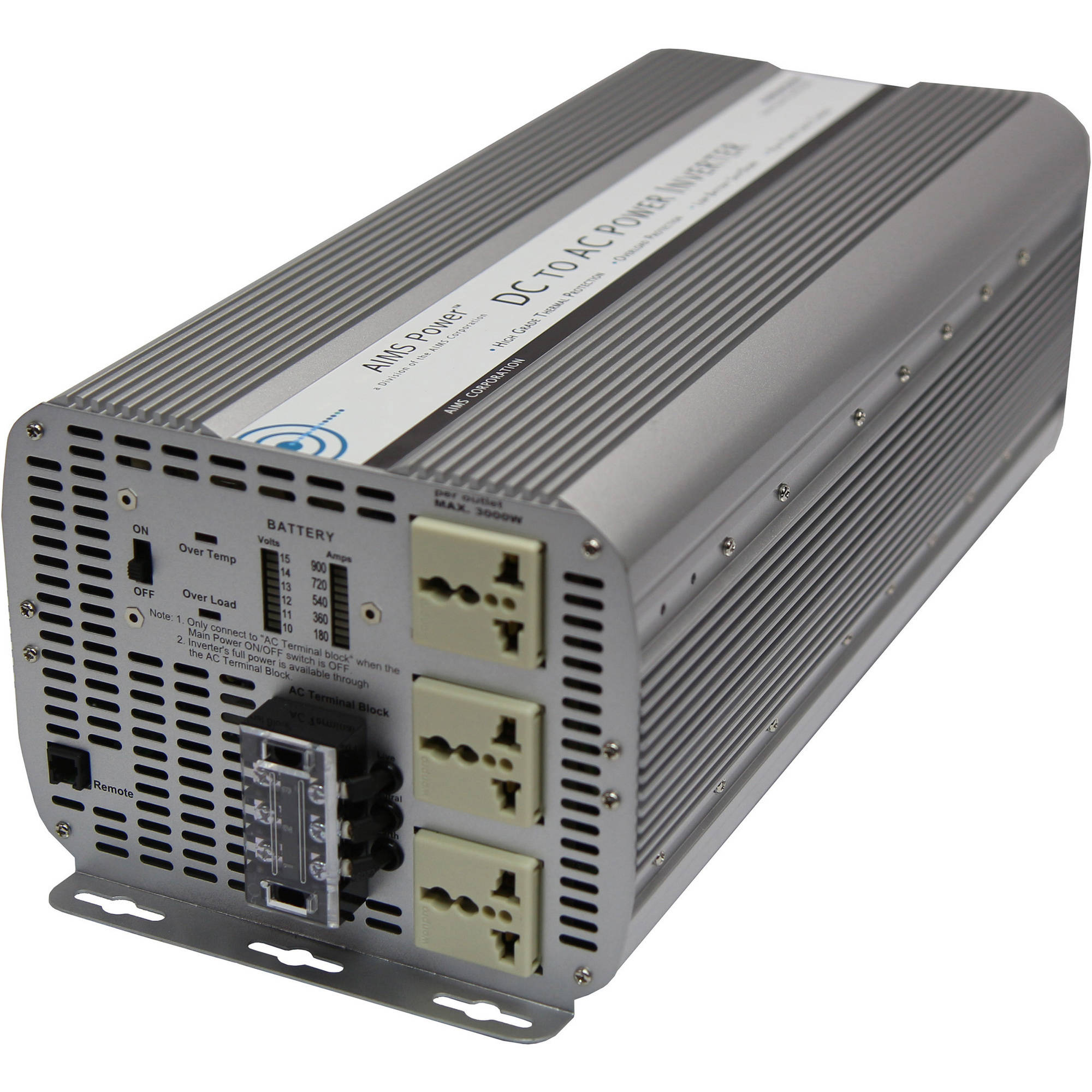 AIMS Power 8000 Watt 220Vac/50Hz European/African Power Inverter