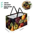 thumbnail image 2 of Thanksgiving Fruits Reusable Foldable Large Capacity Laundry Bag Shopping Bag Easter Basket Picnic Basket Oxford Cloth Durable Storage Organizer Bin Hamper Tote - Grey, 2 of 7