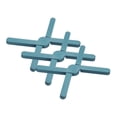 thumbnail image 1 of Uxcell 3 Pcs Trivet de Silicona Plegable, Alfombrillas para Ollas y Sartenes Calientes, Soporte Antideslizante Expandible Resistente al Calor para Platos Tazas Encimera de Cocina Mesa, Azul, 1 of 7
