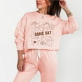 thumbnail image 4 of Football Game Day Collage - Womens Lightweight Garment Dyed Sweatshirt, 4 of 8