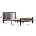 thumbnail image 5 of uhomepro Queen Bed Frame, Modern Platform Bed Frame with Headboard and Footboard, Classic Queen Size Bed Frame Bedroom Furniture with Wood Slats Support, No Box Spring Needed, Walnut, 5 of 9