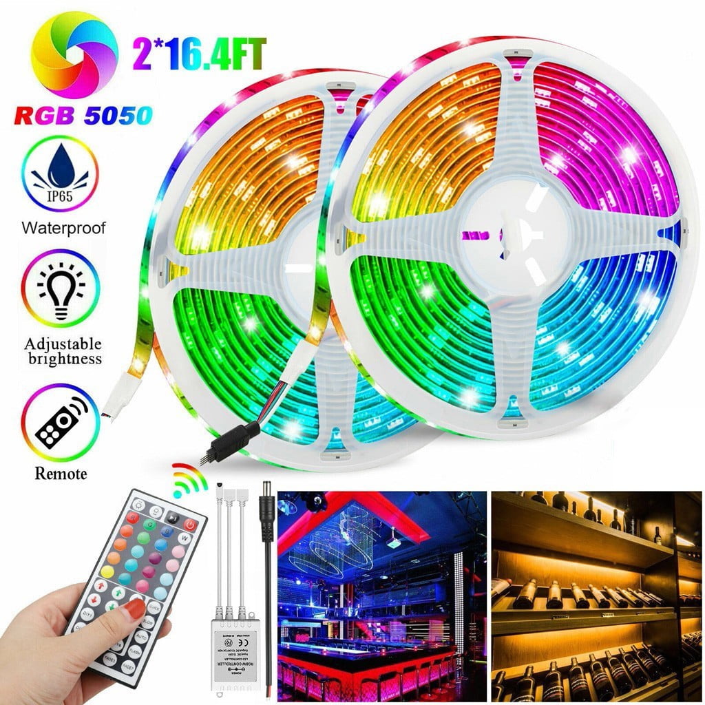 10M 600 LED Strip Lights 3528 RGB Colour Changing Tape Cabinet Kitchen Lighting 