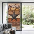 thumbnail image 4 of Texas Star Vintage Window Privacy Film, Berry Burnt Orange Brown Wooden Static Cling UV Sun Blocking Tint Film Heat Control Windows Films for Bedroom Bathroom, Window Stickers 35.4"x78.7", 4 of 8