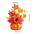 thumbnail image 3 of Darzheoy Halloween Thanksgiving Centerpiece, Artificial Pumpkin Floral Arrangement, 4 Styles Fall Maple Sunflower Berry, Table Centerpiece for Mantel, Table, Dining, Home, Entryway, 3 of 6