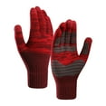 thumbnail image 2 of Winter Red Upgraded Touch-Screen Anti-Slip Gloves Elastic Thermal Soft Knit Lining For Men Women, 2 of 5
