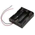 thumbnail image 2 of 5Pcs 3 Slots Plastic 18650 Batteries Storage Case Holder w/Wire Lead Pin, 2 of 3