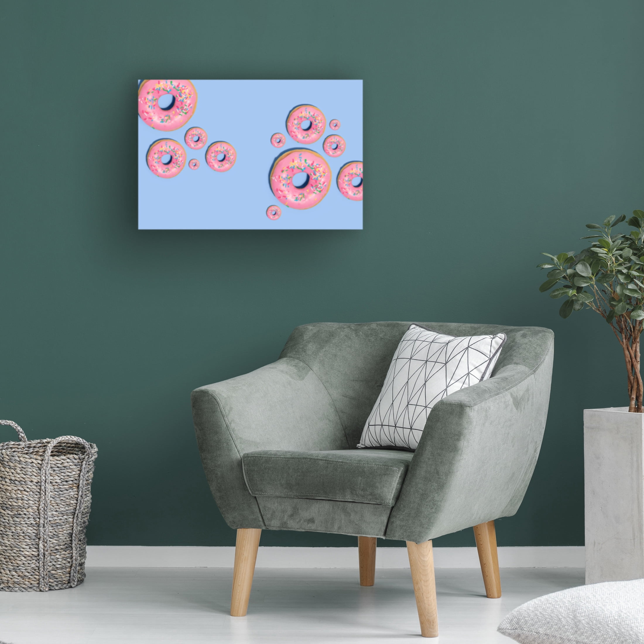 Canvas Wall Art - Julia Ramiro 'Donuts' Wall Art for Living Room, Bedroom, or Office Décor by Trademark Fine Art - 32 x 22 Inches