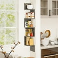 thumbnail image 4 of Patiojoy 2pcs 5-Tier Corner Shelf Wall Mount Floating Corner Bookshelf Industrial Corner Ladder Shelf Oak, 4 of 10