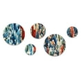 thumbnail image 3 of Designart "Elements Of Water" Abstract Round Wall Art Set Of 5 - Blue Coastal Living Room Wall Metal Art Set, 3 of 6
