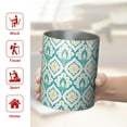 thumbnail image 5 of 12oz Coffee Tumblers Blue Pioneer Flower Pattern Stainless Steel Vacuum Insulated Travel Tumbler Coffee Cups Mug with Lid and Straw with Cleaning Brush for Cold & Hot Drinks, 5 of 5