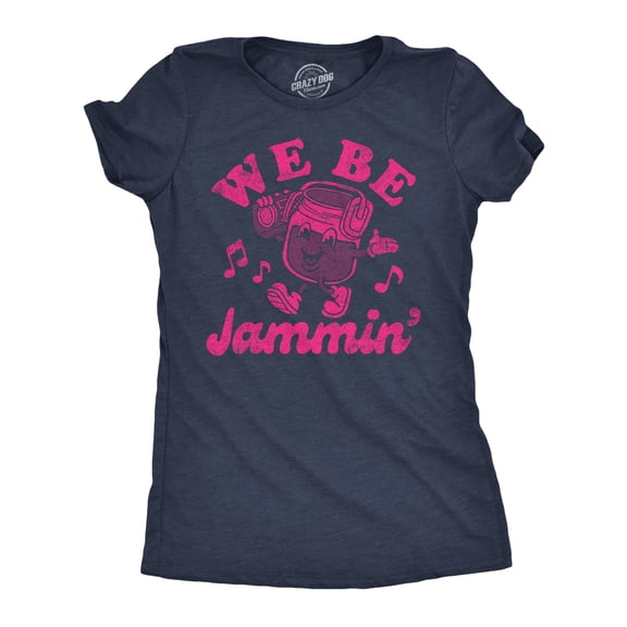 Womens Funny T Shirts We Be Jammin Sarcastic Music Graphic Tee for Ladies Womens Graphic Tees