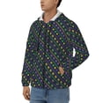 thumbnail image 3 of Naloa Mardi Gras Strings of Beads Men’s Hoodies, Zip up Hoodie, Sweatshirts,Hoodies for Men Sizes S-3XL-Large, 3 of 5