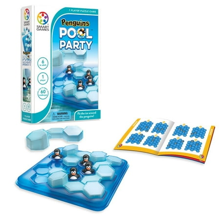 Smartgames Penguins Pool Party Skill-Building Travel Game For Ages 6 - Adult