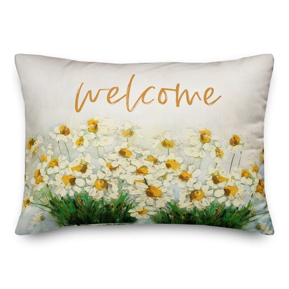 Creative Products Welcome Daisies 14x20 Indoor / Outdoor Pillow