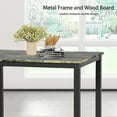 thumbnail image 4 of NiamVelo Dinning Table Set 3 Pieces Faux Marble Dining Table Set Rectangular Kitchen Table Set Counter Height Dining Table, Bar Table and 2 Cushion Chair, Kitchen Furniture for Small Spaces, 4 of 7