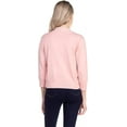 thumbnail image 5 of Cielo 1985 Women's Open Bolero Cardigan Sweater - cropped 3/4 sleeves lightweight - By The Simply Fashion peach S, 5 of 6