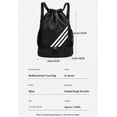 thumbnail image 6 of Stadium Sackpack, Sports Drawstring Backpack, Water Resistant Gym Bag with Shoes Compartment and Water Bottle Holder Pockets, for Gym, Travel, Swimming, Beach, Men Women (Black), 6 of 6