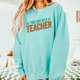 thumbnail image 6 of The Life Of A Teacher Puff/Glitter - Womens Lightweight Garment Dyed Sweatshirt, 6 of 11