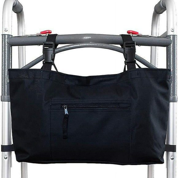 Lishi Adjustable Senior Backpack for Wheelchair Accessories - Fits Walkers, Rollators, and Chairs - Folding Bag for Elderly Women - Rolling Tray Included