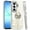 White, variant on XPM for Samsung Galaxy A17 5G Phone Case, Diamonds 3D Butterfly Floral Design Bling Sparkly Glitter Hybrid Metal Fashion with Ring Stand Cover for Galaxy A17 (White)