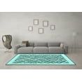 thumbnail image 3 of Ahgly Company Indoor Rectangle Solid Light Blue Modern Area Rugs, 7' x 10', 3 of 4