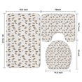 thumbnail image 3 of White Bigfoot and Tree Pattern Bathroom Rugs Sets 3 Piece,Toilet Cover Set,Absorbent Non Slip Bathroom Mats Sets with U-Shaped Contour Rug Toilet Rug Set, 3 of 5