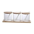 thumbnail image 4 of Botel de Caja de especias con organizador de cucharas Tarro de para sal de azúcar Tapa de bambú perfecl Frascos de especias, 4 of 6