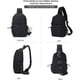 thumbnail image 4 of Bolso bandolera pequeño con bandolera negra para hombres y mujeres, 4 of 5