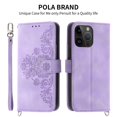 thumbnail image 2 of Jiahe Cover Case Compatible With iPhone 14 Pro Max,Magnetic Wallet Flip Cover with Card Holder Kickstand Design Crossbody Strap Embossed PU Leather Folio Cover for iPhone 14 Pro Max, Purple, 2 of 10