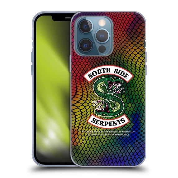 Head Case Designs Officially Licensed Riverdale South Side Serpents Snake Skin Print Logo Soft Gel Case Compatible with Apple iPhone 13 Pro