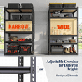 thumbnail image 4 of UBERLYFE Garage Storage Shelves Heavy Duty 2400 lbs, 72"H Metal Storage Shelves Adjustable 5 Tier Shelving Unit, Steel Garage Shelving Rack for Basement, Warehouse, Pantry, Closet, Workshop, 4 of 8