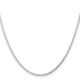 thumbnail image 2 of 925 Sterling Silver 1.3mm Sparkle-Cut Round Box Chain Necklace 16 Inch Chain Necklace for Women and Men, 2 of 2