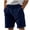 Navy, variant on KIHOUT Men's Corduroy Casual Shorts - 98% Cotton 2% Spandex, Button-Zipper Fly, Elastic Waist, Side Pockets for Spring, Summer, Daily and Casual Wear