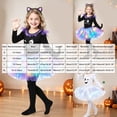 thumbnail image 5 of Pandaie Little Girls Tulle Cat Halloween Costume Dress Set 4T 5T 6T 7T with Headband and Tights for Halloween Pretend Play Black,7-9 Years, 5 of 5