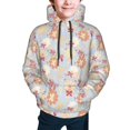 thumbnail image 2 of Bingfone Butterfly Flower Pattern Youth Classic Hoodies Soft Hooded Pullover Sweatshirts for Girls and Boys, 2 of 6